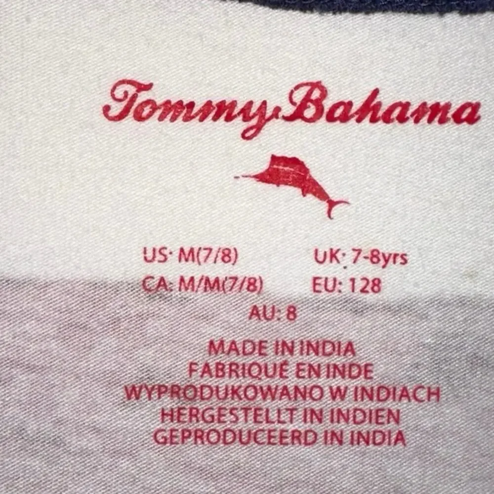 Tommy Bahama Boys Flag Stripe Tank Top Size‎ M 7/8 Patriotic